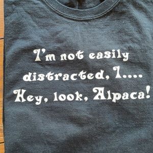 Unisex Large cotton tshirt Alpaca